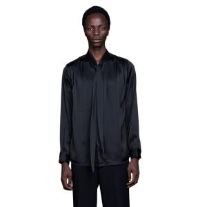 シャツ Vintage Satin Gather Ribbon SH メンズ