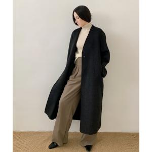 ノーカラーコート コート DECADE CLASSIC ノーカラーリバーウールコート レディース