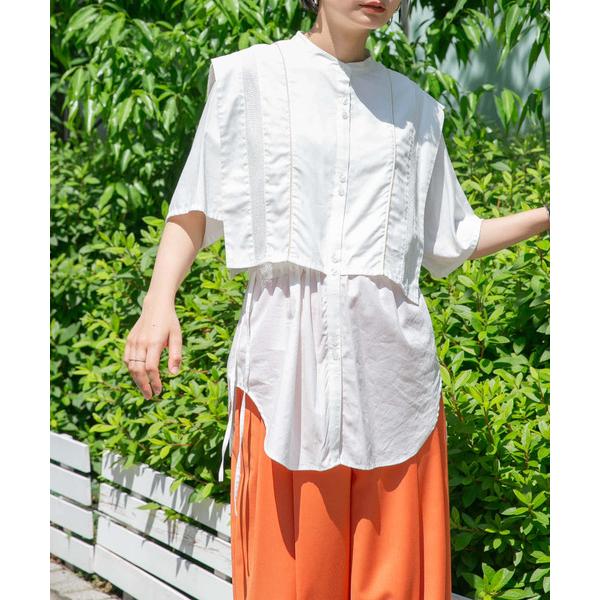 「KBF」 半袖ブラウス ONE オフホワイト レディース