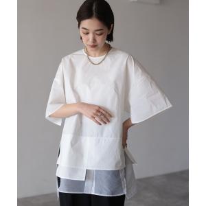 「HERENCIA」 半袖ブラウス MEDIUM オフホワイト レディース