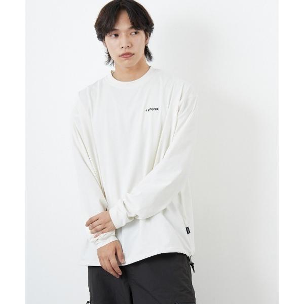 tシャツ 「＋phenix/プラスフェニックス」 別注 ワンポイント刺繍ロゴ ドローコードロンT メ...