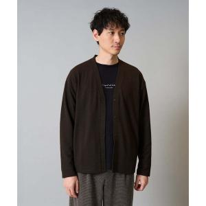 カーディガン 「イージーケア/ストレッチ」ガーターカーディガン「洗濯機で洗える」 メンズ