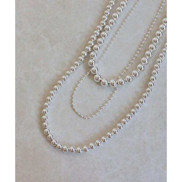 ネックレス メタルボール3setロングネックレス レディース