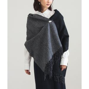 ストール マフラー 4mm千鳥格子 アルパカ リバーシブル ストール レディース