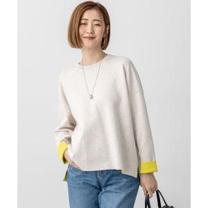 ニット セーター 「洗える」ダブルフェイス プルオーバー ニット レディース