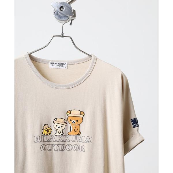 tシャツ リラックマアウトドア プリント裾バルーン半袖Tシャツ メンズ レディース