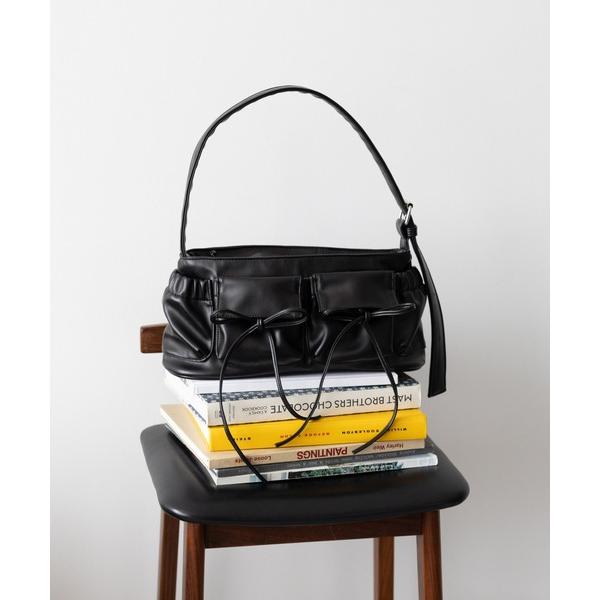 ショルダーバッグ バッグ レザーリボンミニショルダーバッグ レディース