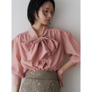 ブラウス シャツ ビックリボンボウタイブラウス レディース