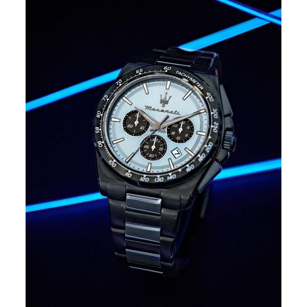腕時計 「Maserati/マセラティ」ベロチタ - 43MM クロノ チェロ ブルー ダイヤル ガ...