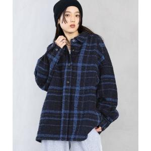 ブラウス シャツ ブークレチェックBIGシャツ レディース