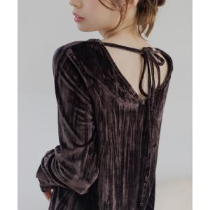 「2WAY」クラッシュベロアロンT レディース