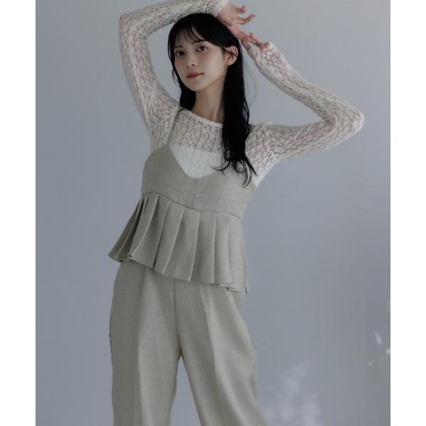 オールインワン 「ポケット付」ツイードビスチェオールインワン レディース