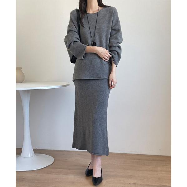 ワンピース ゆったりニットセットアップ