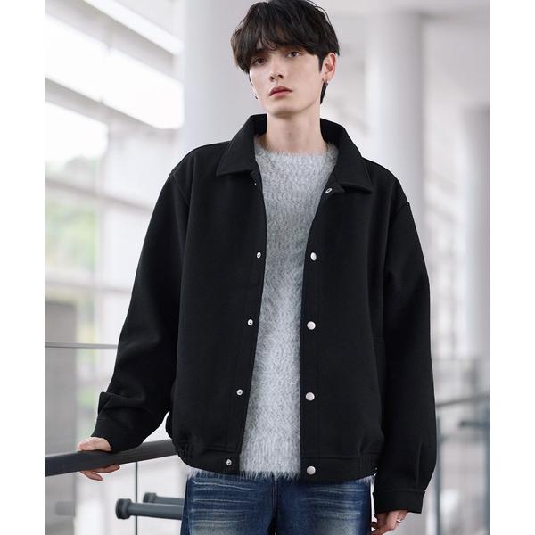 ブルゾン アウター ウールテックメルトン ビッグシルエット短丈ブルゾン メンズ