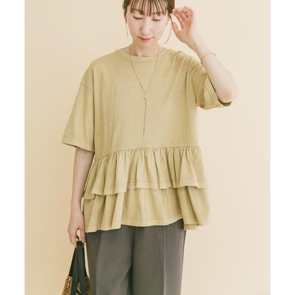 tシャツ ピグメントティアードTシャツ レディース