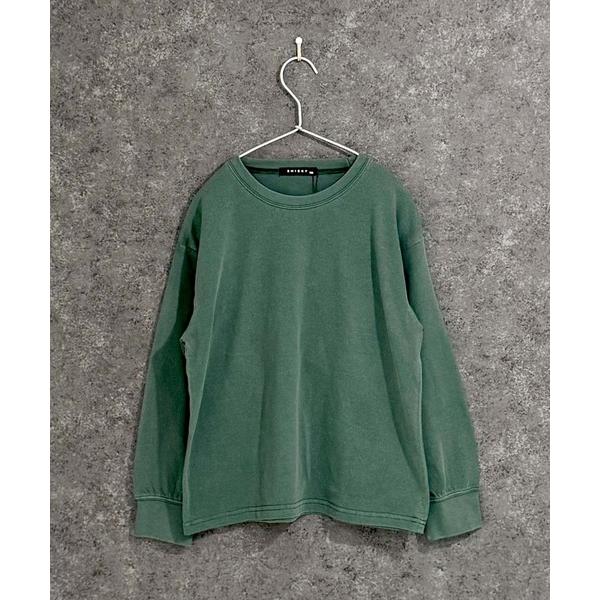 tシャツ 「ピグメント加工」オーバーサイズ　無地ロンT キッズ 子供服 男の子 女の子