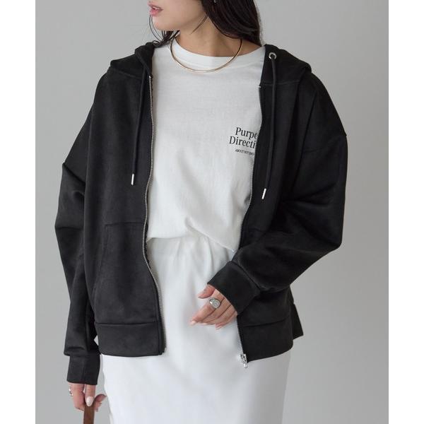 パーカー スウェードポンチドルマンパーカー レディース