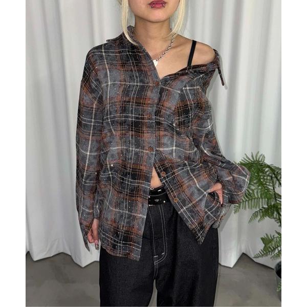 シャツ ラインストーンシャツ メンズ レディース