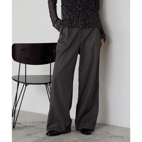 スラックス パンツ 「forksy.」ダブルタックワイドスラックスパンツ「セットアップ対応」 レディ...