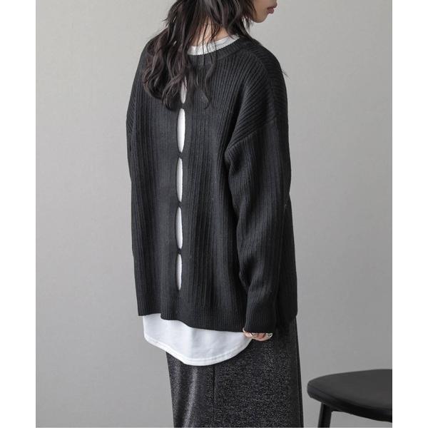 カーディガン 2WAYリブニットカーディガン レディース