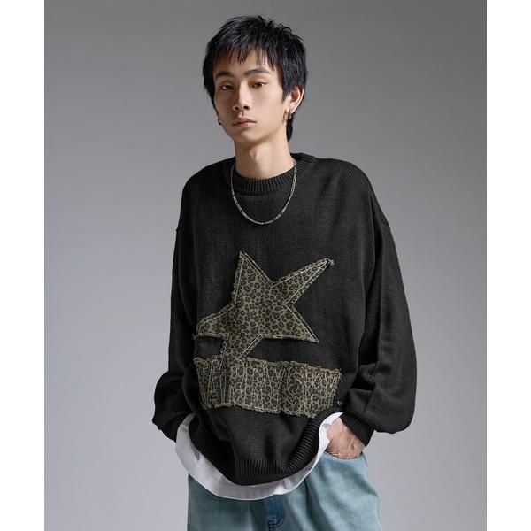 セーター ニット Buyer's Select/Y2Kスターパッチニット「UNISEX」 メンズ レ...