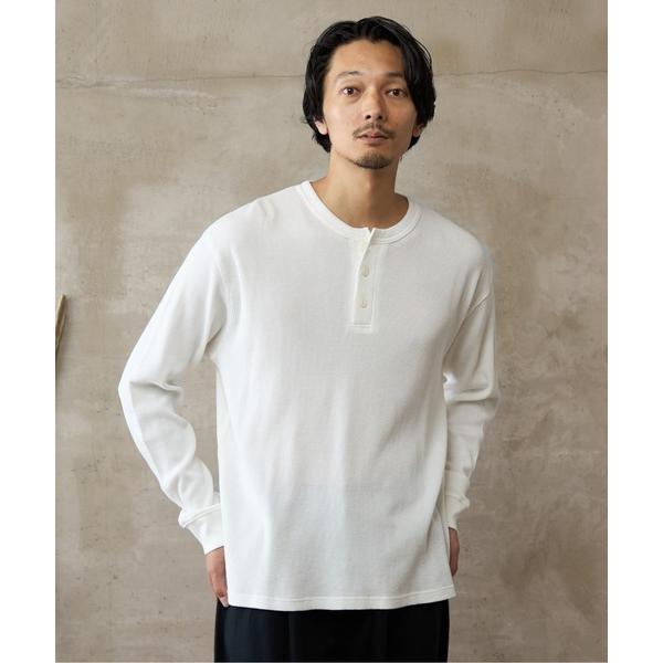 tシャツ 「paradigm」ガス焼きワッフルヘンリーネックTL/S メンズ レディース