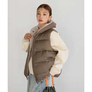 ベスト ジレ リバーシブルパファーベスト レディース