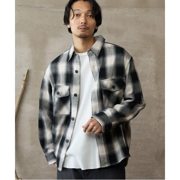 シャツ 「paradigm」先染め起毛オンブレチェックネルシャツ メンズ レディース