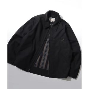 ブルゾン アウター HOUSTON/ヒューストン Duck Zip Work Jacket/オーバーサイズ ダック 襟コーデュロイ 裏ブランケット ワ