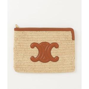 「CELINE」 トリオンフ クラッチバッグ - ベージュ レディース