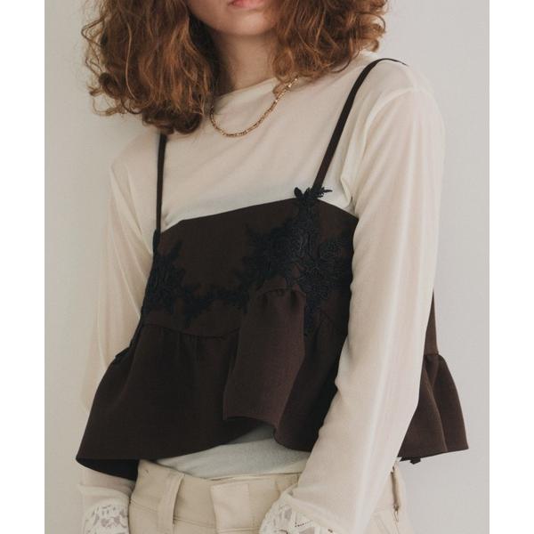 フラワーレース付きビスチェ レディース