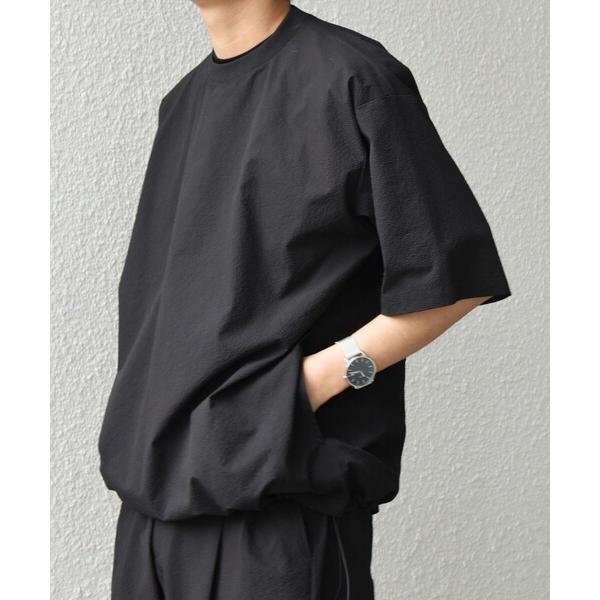 「SHIPS any」 半袖シャツ MEDIUM ブラック メンズ