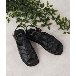 「Piedi Nudi」 フラットサンダル 24.5cm ブラック レディース