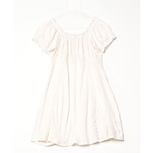 「asos」 レース半袖ワンピース - ホワイト レディース