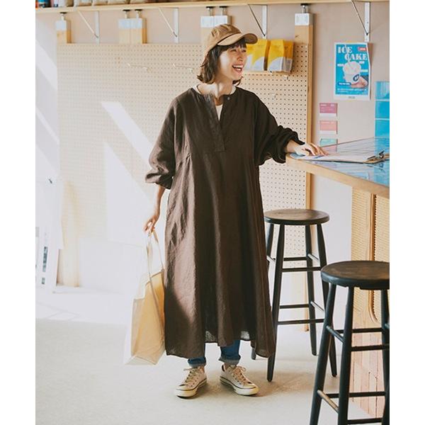 「studio CLIP」 長袖ワンピース FREE ブラウン レディース