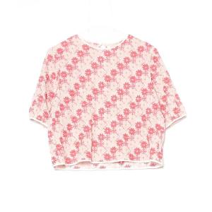 「nesessaire」 刺繍半袖ブラウス 38 ベージュ レディース