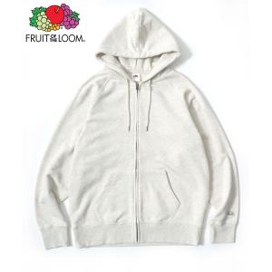 パーカー FRUIT OF THE LOOM/フルーツオブザルーム BASIC SWEAT ZIP UP HOODIE/オーバーサイズ 裏毛 無地 ロ