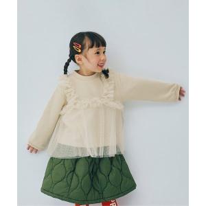トレーナー  「ジュニア対応」ドットチュールフリルビスチェドッキングトレーナー キッズ 子供服 女の子｜ZOZOTOWN Yahoo!店