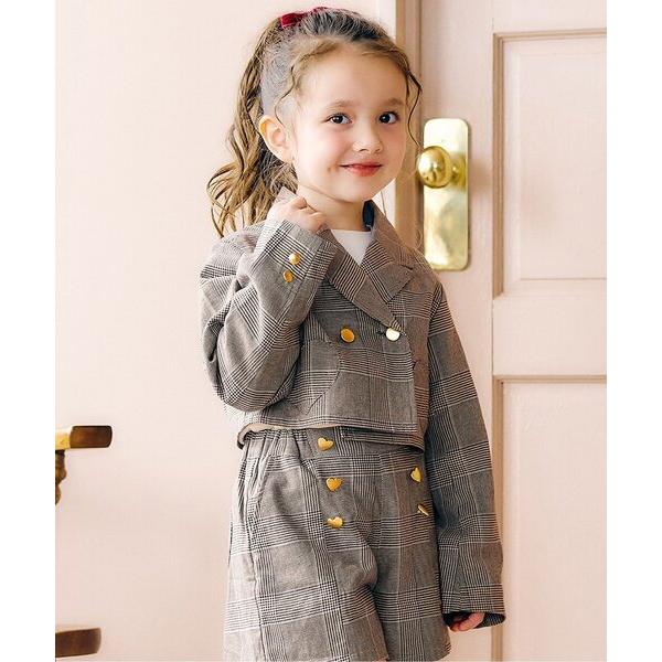 テーラードジャケット アウター 「ジュニア対応」ハートポケットブレザー キッズ 子供服 女の子