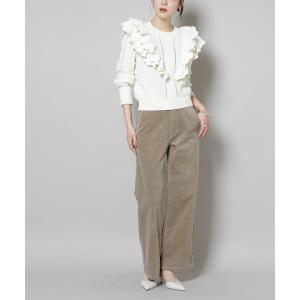 パンツ コーデュロイワイドパンツ レディース