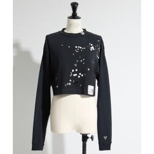 tシャツ 「MIHARA YASUHIRO/ミハラヤスヒロ」EMBELLISHED DISTRESSED LONG SLEEVES MINI TEE/