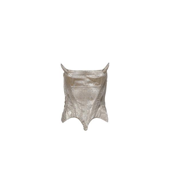 チューブトップ ベアトップ GOLD BROCADE PYTHON PATTERN DEVIL HO...