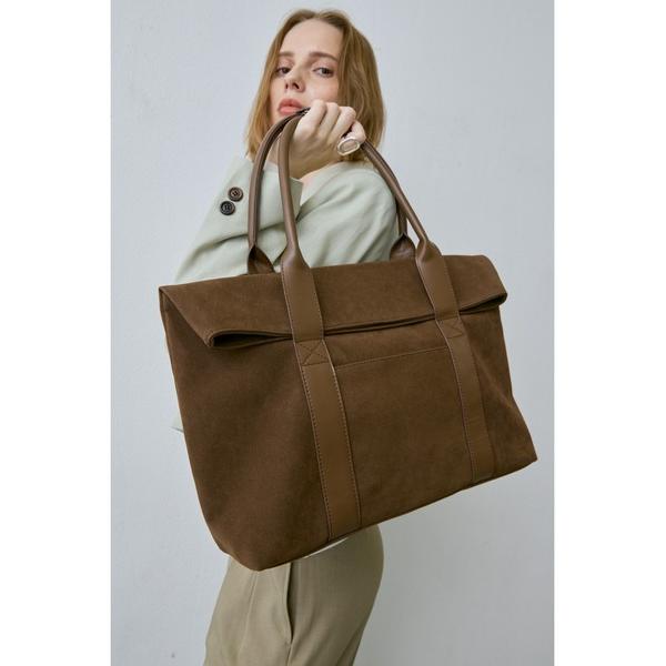 トートバッグ スエードフラップトートバッグ / A4サイズ、PC（14inch）収納可能 / 大容量...