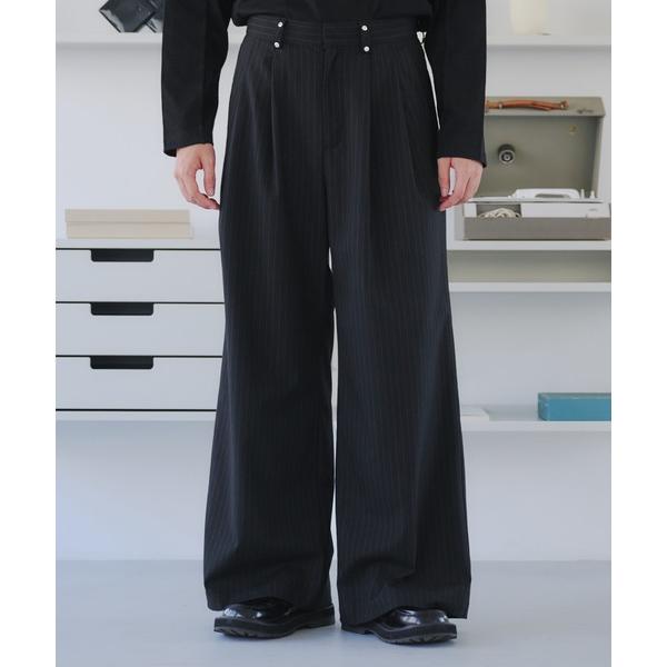 ワイドパンツ スラックス TWO-TUCK BAGGY DESIGN SLACKS/2タックバギーデ...