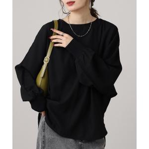 ブラウス シャツ hunch 厚手ジョーゼット ドルマンプルオーバー レディースの商品画像