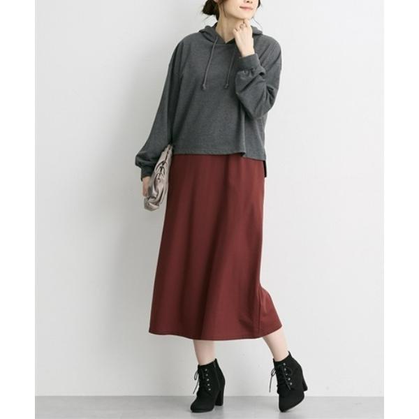 マタニティ 「マタニティウエア・授乳服」パーカードッキング マタニティ長袖ワンピース（産前・産後）