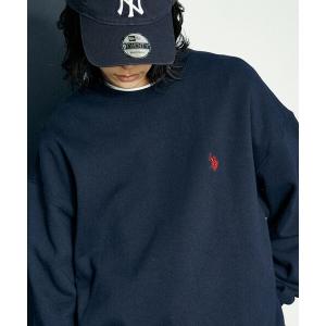 トレーナー スウェット U.S. POLO ASSN./ユーエスポロアッスン 別注 CREW NECK SWEAT/ワンポイント刺繍裏起毛スウェット(