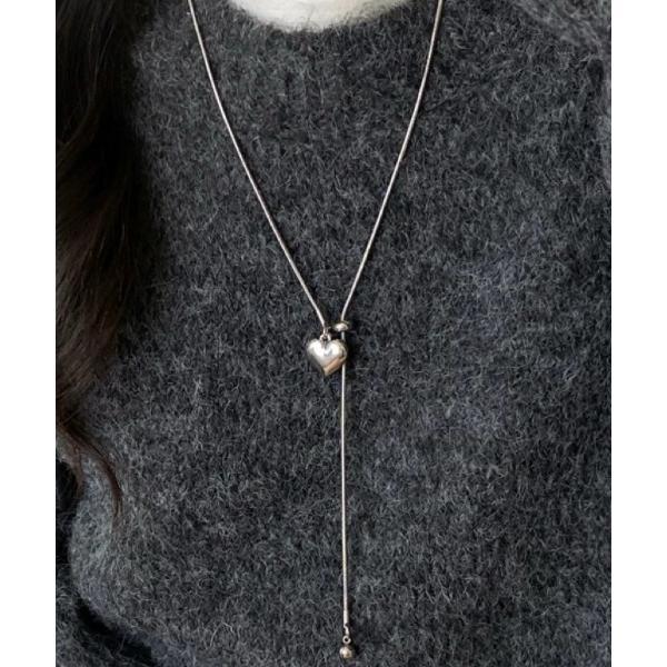 ネックレス Y字ハートネックレス レディース
