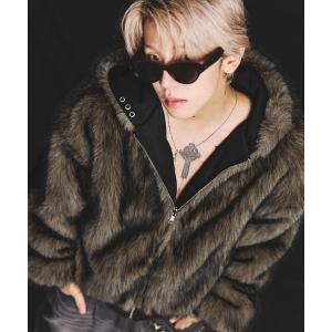 コート ジャケット ファーリバーシブルフードジャケット「UNISEX」 メンズ レディース