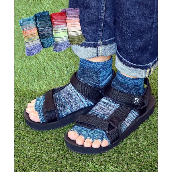 靴下 指先なし5本指靴下 4足セット メンズソックス メンズ